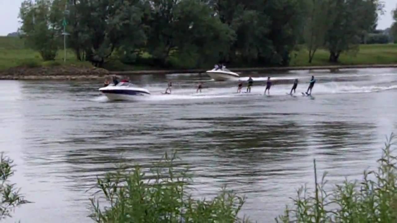 Camping Oosterbeekse Rijnoever waterski recordpoging
