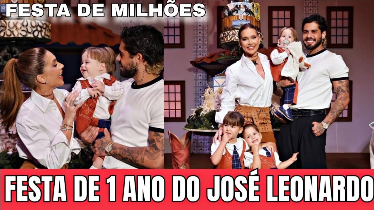 Começou a festa!! Virgínia e Zé Felipe chegam na festa do José Leonardo com a família. 