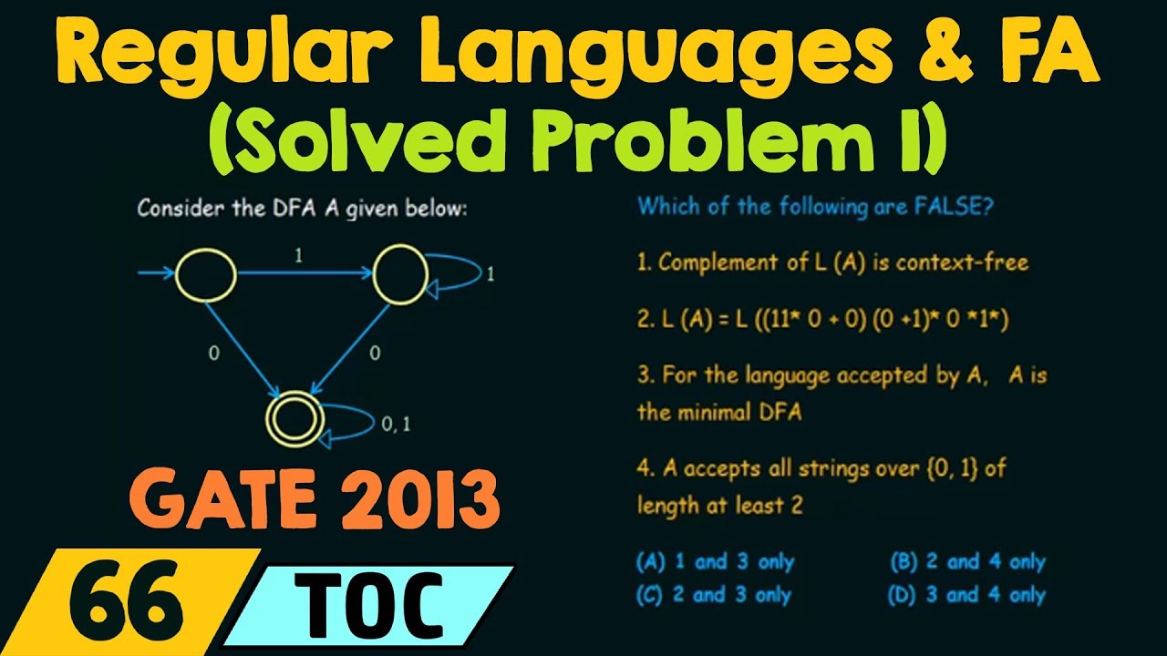 Regular Languages & Finite Automata (Solved Problem 1)