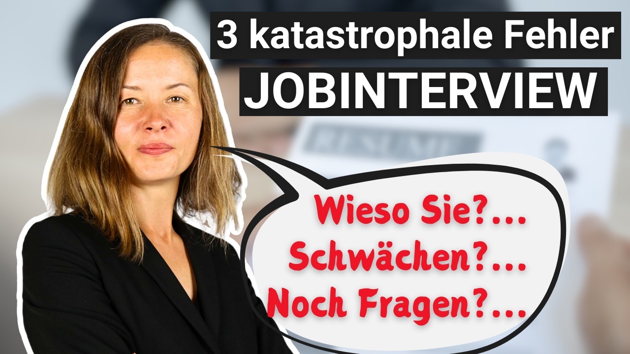 Vermeiden Sie diese 3 katastrophalen Fehler im Vorstellungsgespräch!