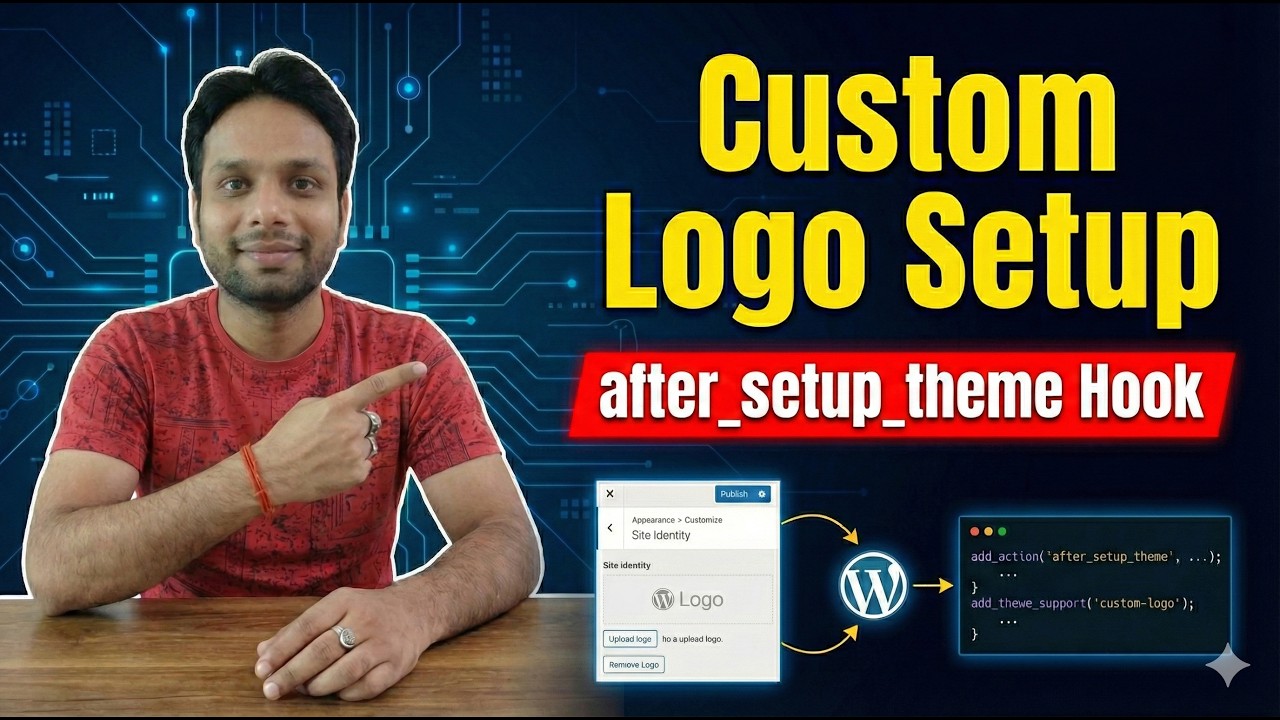 How to Enable Custom Logo in WordPress Theme | after_setup_theme Explained | Part 1 #wordpress