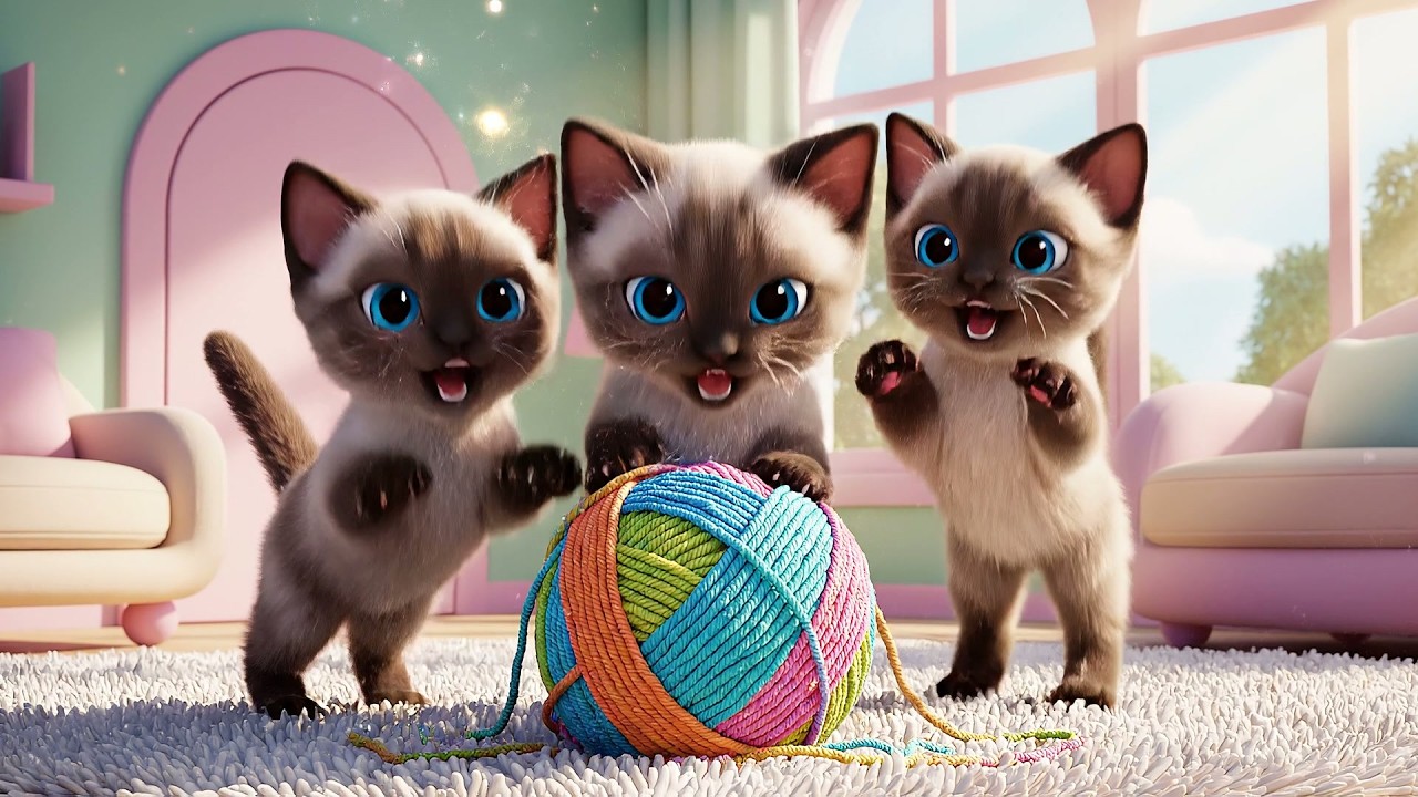 Five Little Kitten Paws Pounce Pounce Pounce | Cute Cat Song & Toddler Rhymes