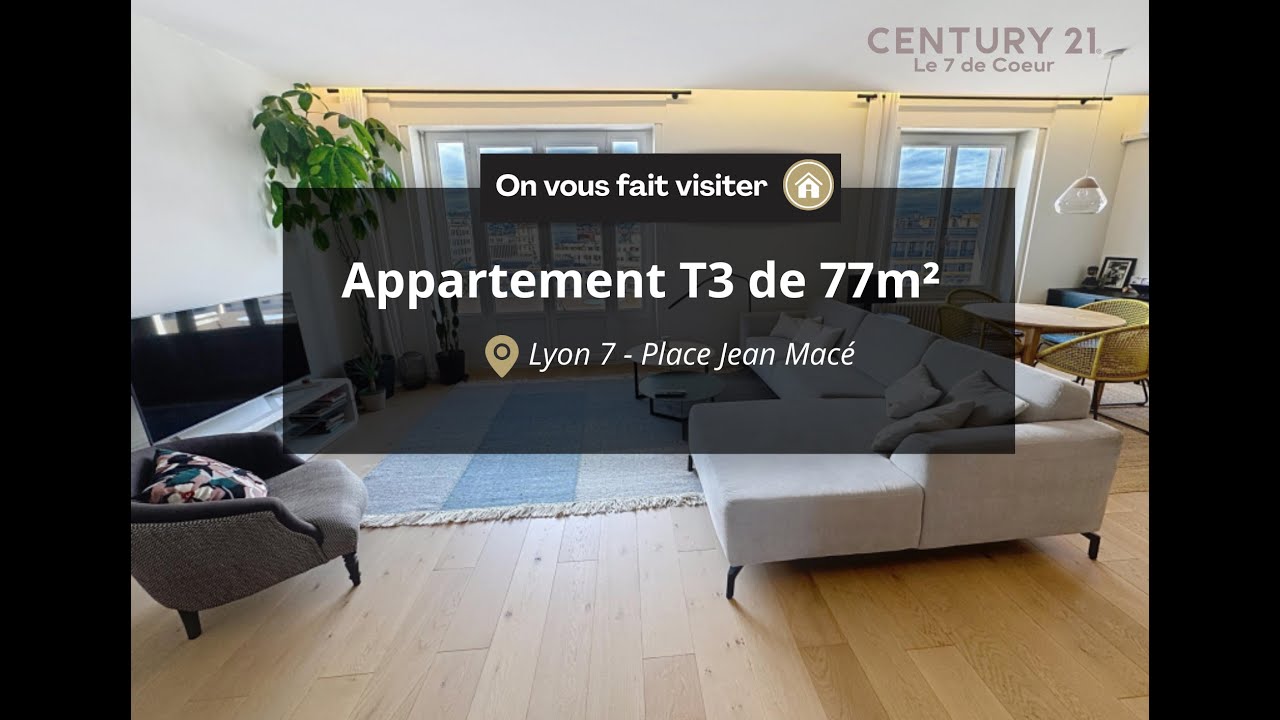Grand T3 à Lyon 7ème Jean Macé