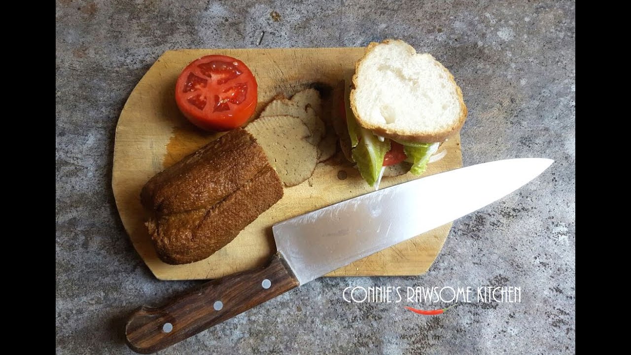 SEITAN ROLL for  cold cuts ...VEGAN deli sandwich meat