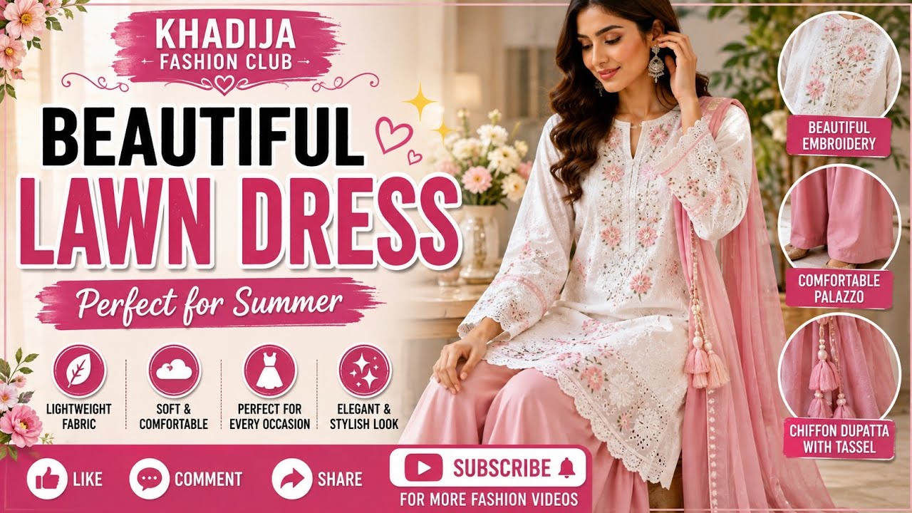 Latest Lawn Dress Design for Women Beautiful Lawn Dress Collection for Summer 2026