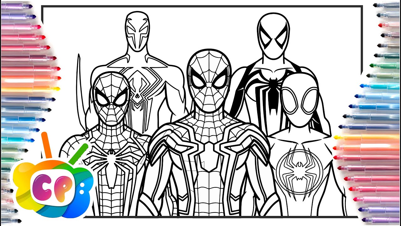 Spider-man coloring pages /Spider-man 5 versions/ OSKI - What's The Problem? | Electronic Pop | NCS