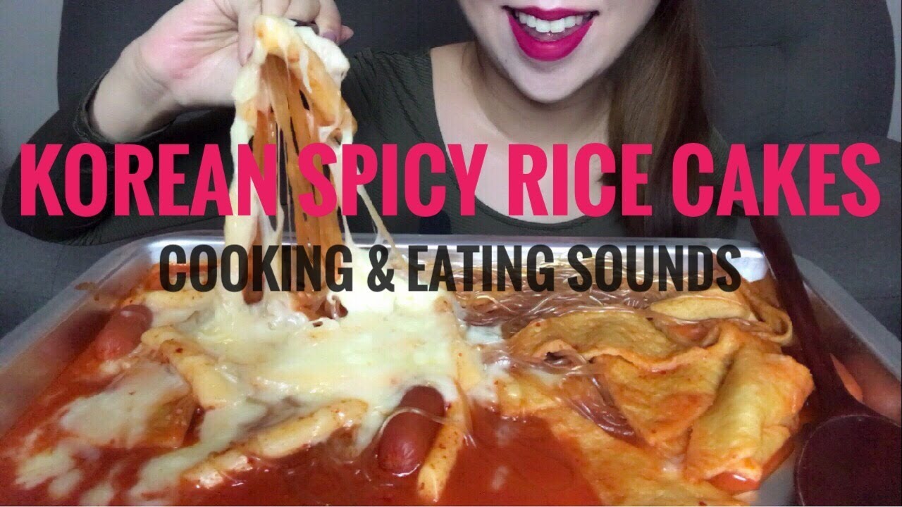 ASMR Korean Cheesy Spicy Rice Cakes | Tteokbokki 떡볶이 | Cooking & Eating Sounds (No Talking)