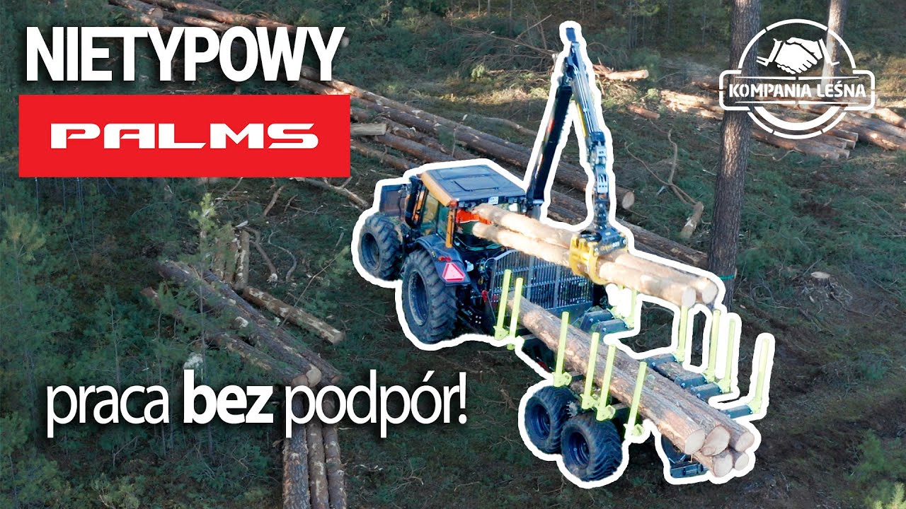 Nietypowa przyczepa leśna Palms 12U | dyszel 