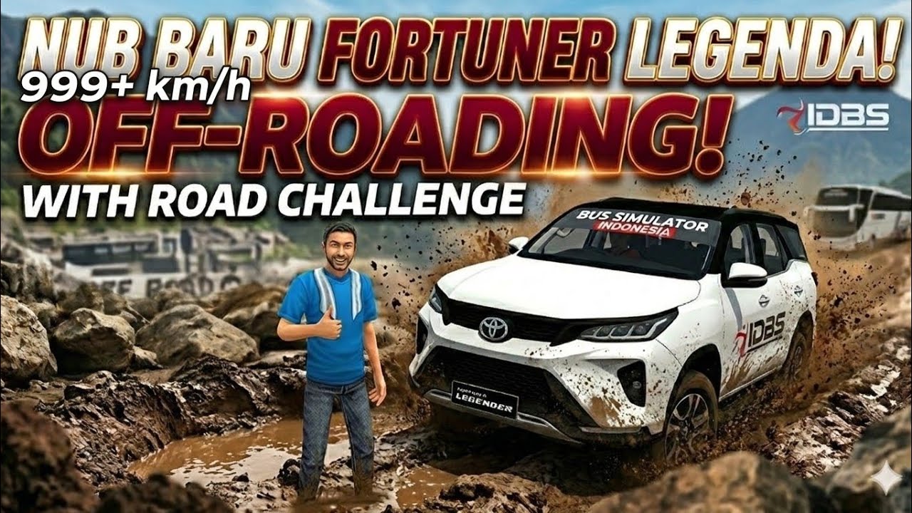 Bus simulator indoneshia with all in one fortuner legender off-roading