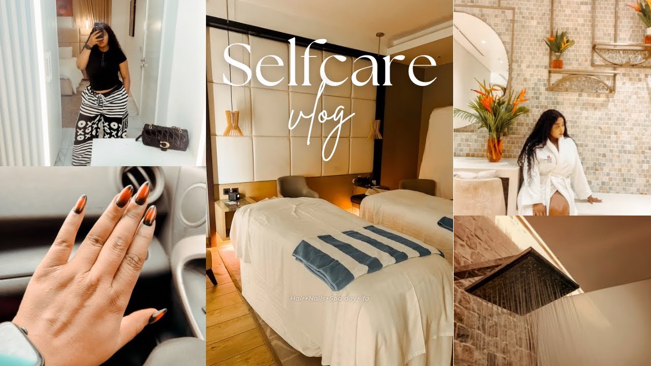 A Soft Self-Care Reset in Lagos | Spa Day🌿Red Nails, Natural Hair + Skincare #selfcare