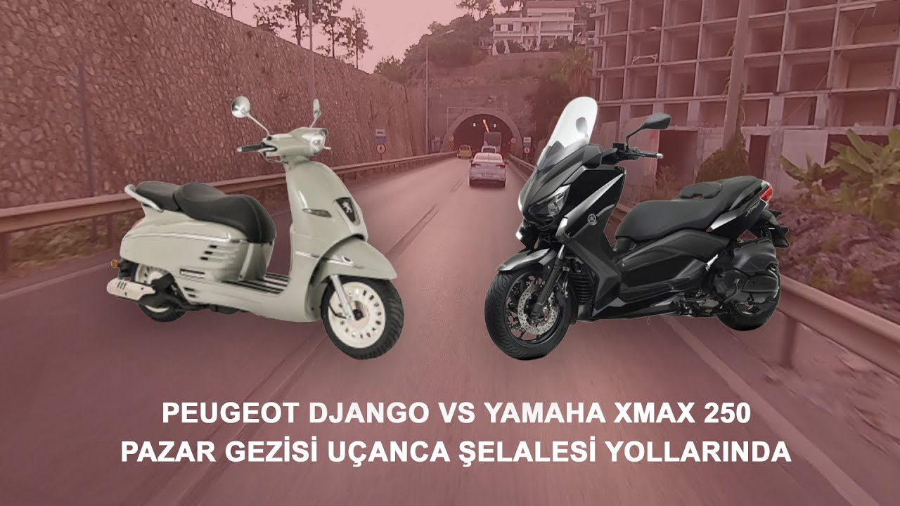 Peugeot Django 125i Vs Yamaha Xmax 250 Alanya Toslak Uçanca Şelalesi Yollarında