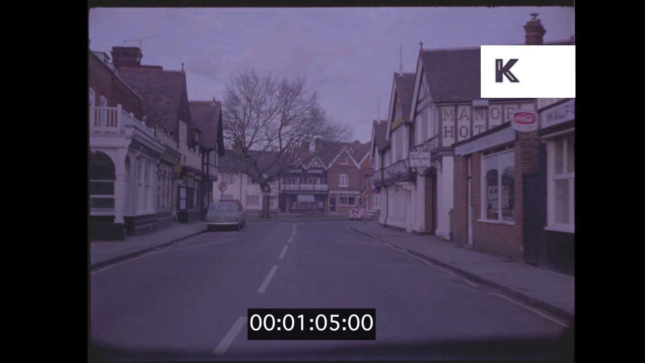 1960s Berkshire Village, UK Driving POVs, HD from 35mm