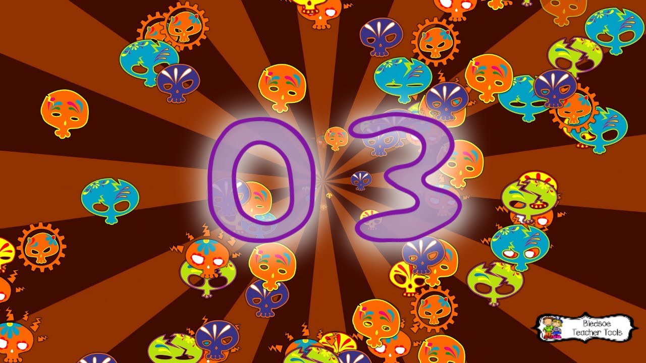3 Minute Decorative Sugar Skull Timer | Day of the Dead Classroom Countdown (No Ads)