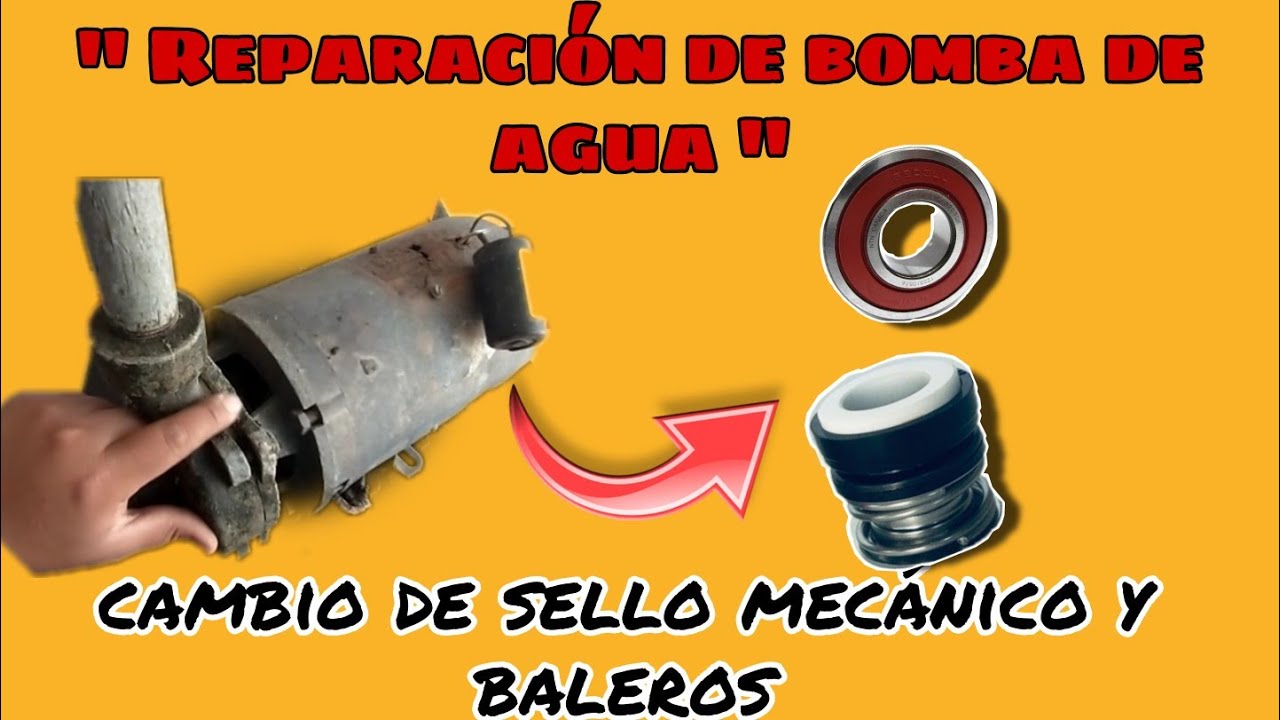 Cómo reparar bomba de agua, cambio BALEROS y SELLO MECÁNICO