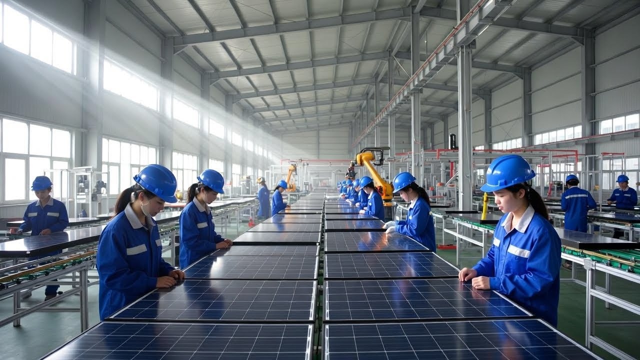 How Solar Panels Are Made in Modern Factories | Complete AI Process Video | Production Storiezzz |