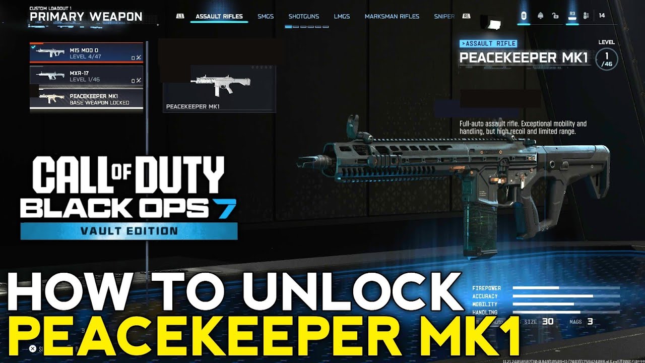 How to Get Peacekeeper MK1 BO7 | How to Unlock Peacekeeper MK1 Black Ops 7 Assault Rifle | BO7 Beta