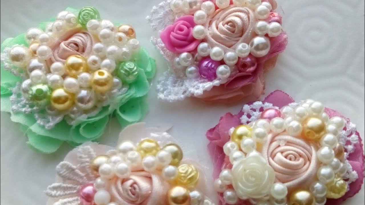 CENTROS VINTAGE ELEGANTES/  PERLAS Y PEDRERIA/
цветы ручной работы/ silkflowers