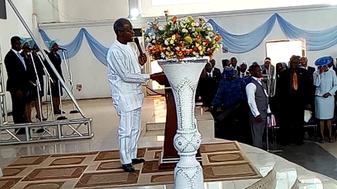 Professor Yemi Osinbajo, the Vice President of Nigeria in Church 2