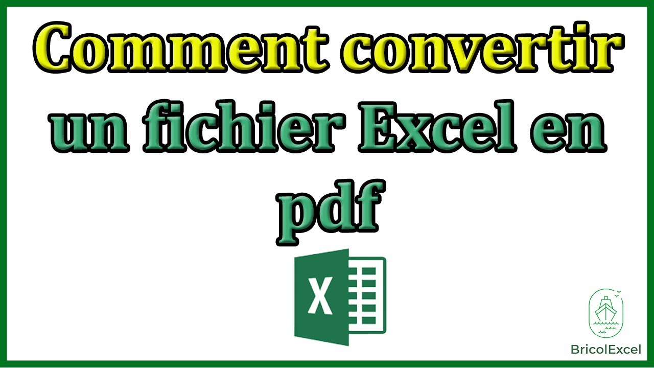 Comment convertir fichier Excel en pdf