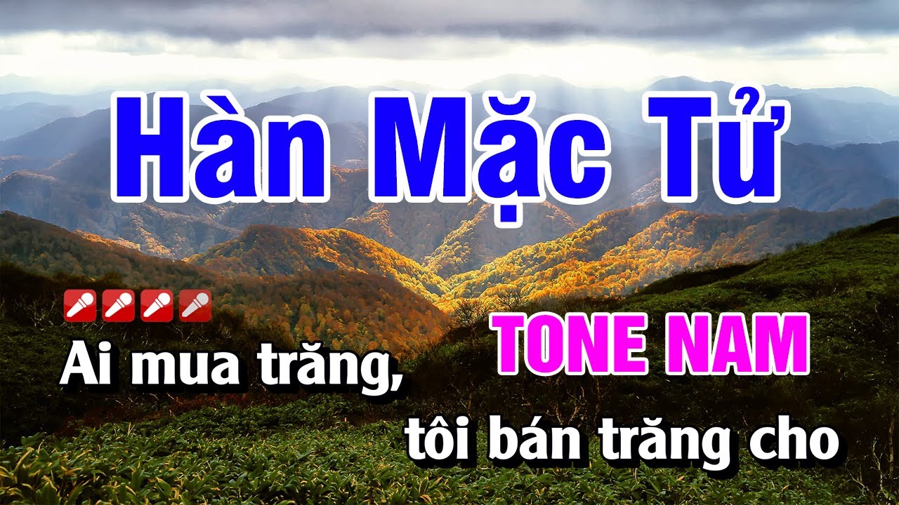 Karaoke Hàn Mạc Tử Tone Nam Nhạc Sống Dễ Hát | Hoàng Luân