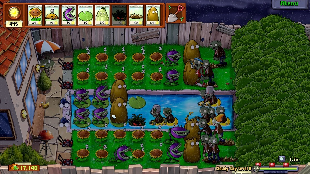 Plants VS. Zombies: Replanted (PC) // Cloudy Day (LVL 5-8) - 100% Walkthrough