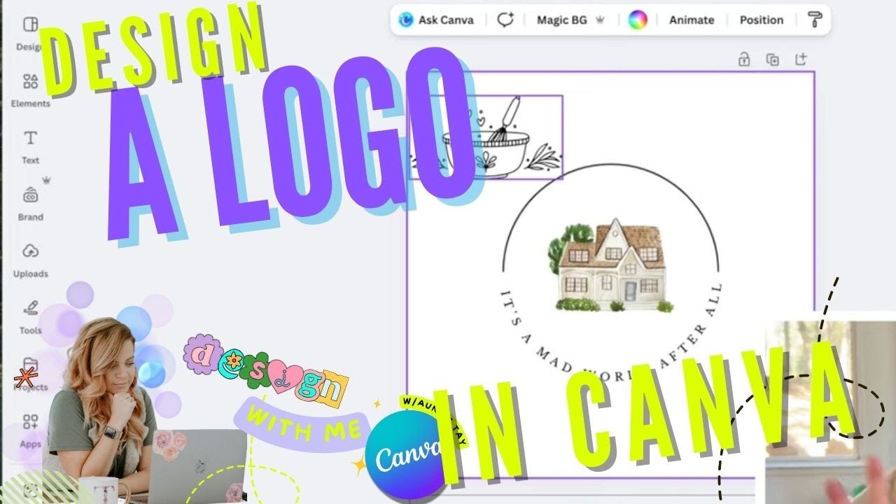 How to Make a logo in Canva using Design Elements