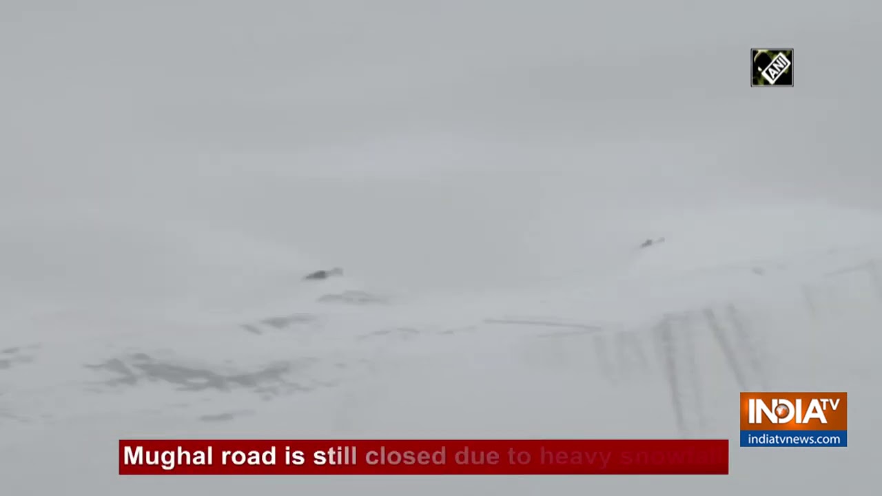 Watch: Pir Panjal mountain range receives fresh spell of snow