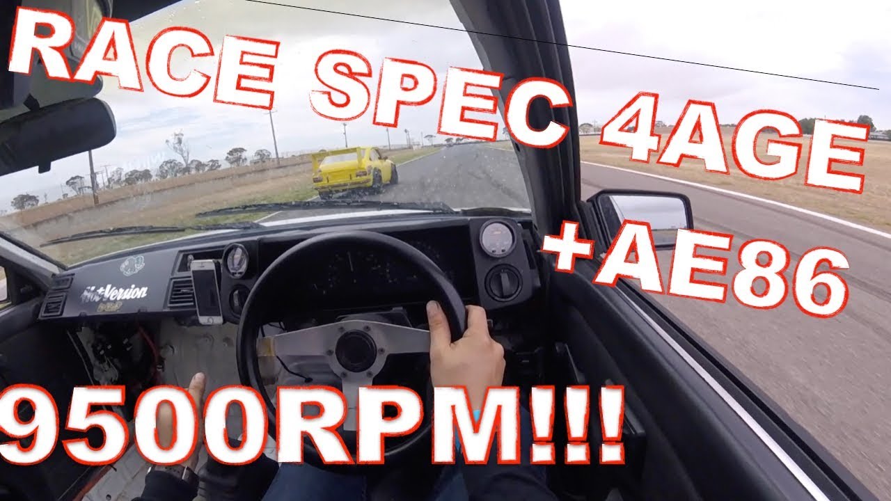 Race spec 4AGE + AE86 9500 RPM!!! / On the limit in a mates AE86 at a track day // Tommy Dunkhaus