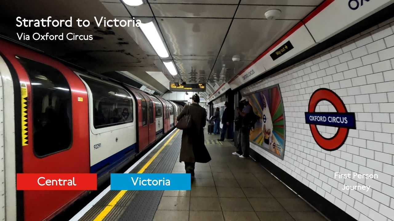 London Underground First Person Journey: Stratford to Victoria via Oxford Circus