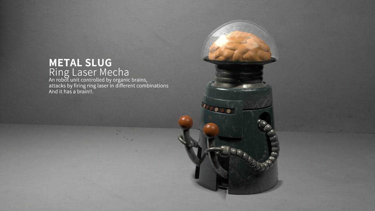 Ring Laser Mecha 3D Model from METAL SLUG