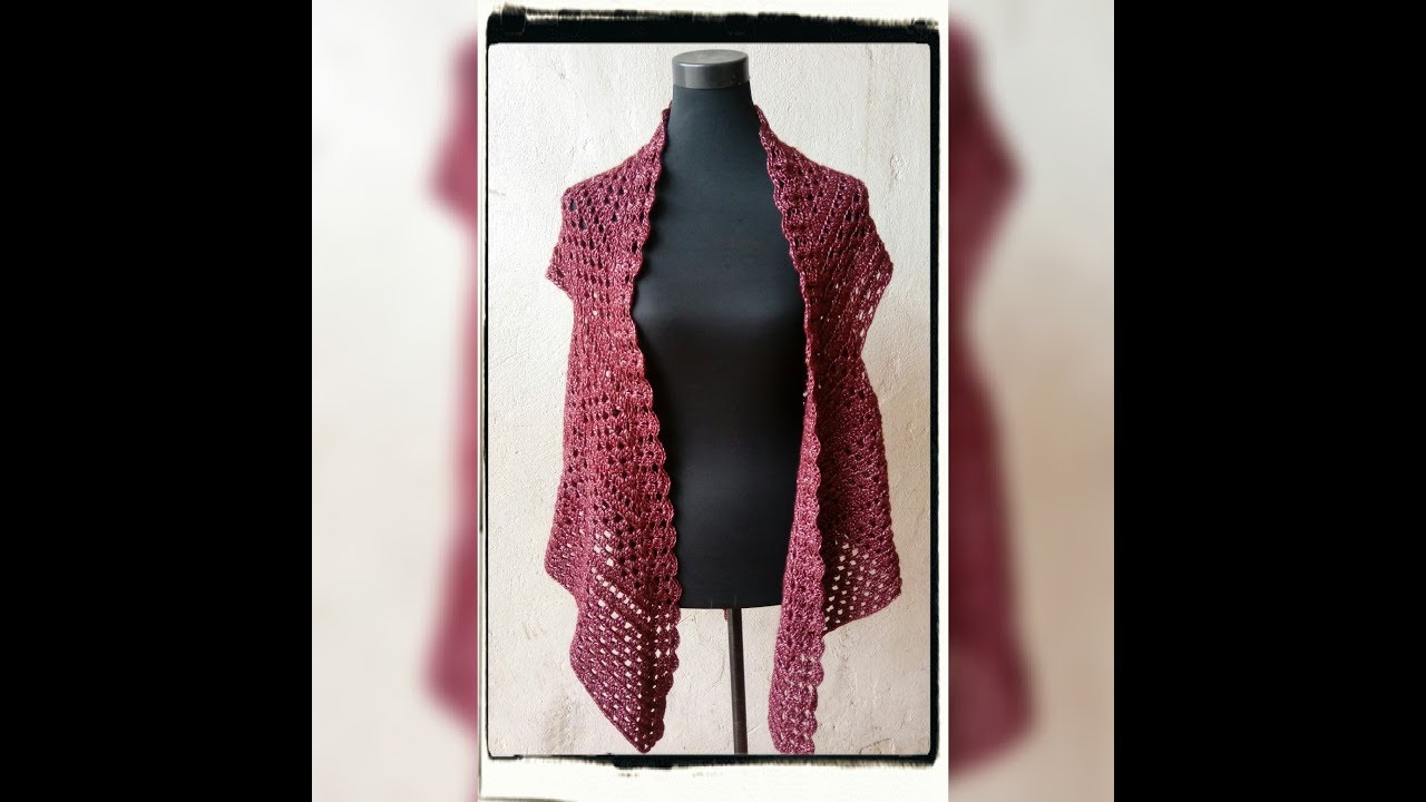 CARDIGAN TRIANGULAR A CROCHET