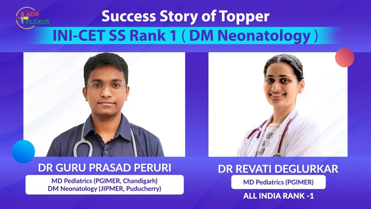 Success Story of Dr Revathi  INI-CET SS Rank 1  DM Neonatology