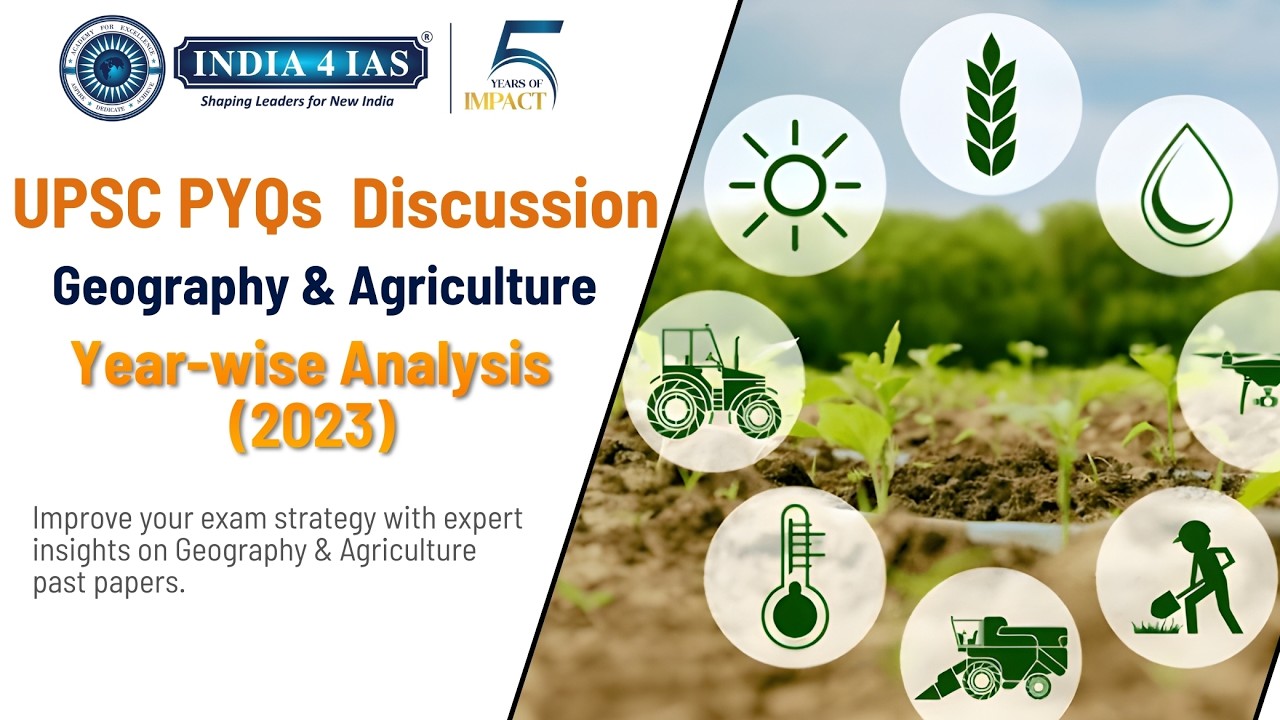 UPSC Geography & Agriculture PYQs | 2023 | Year-wise Analysis | India4IAS PYQ Series