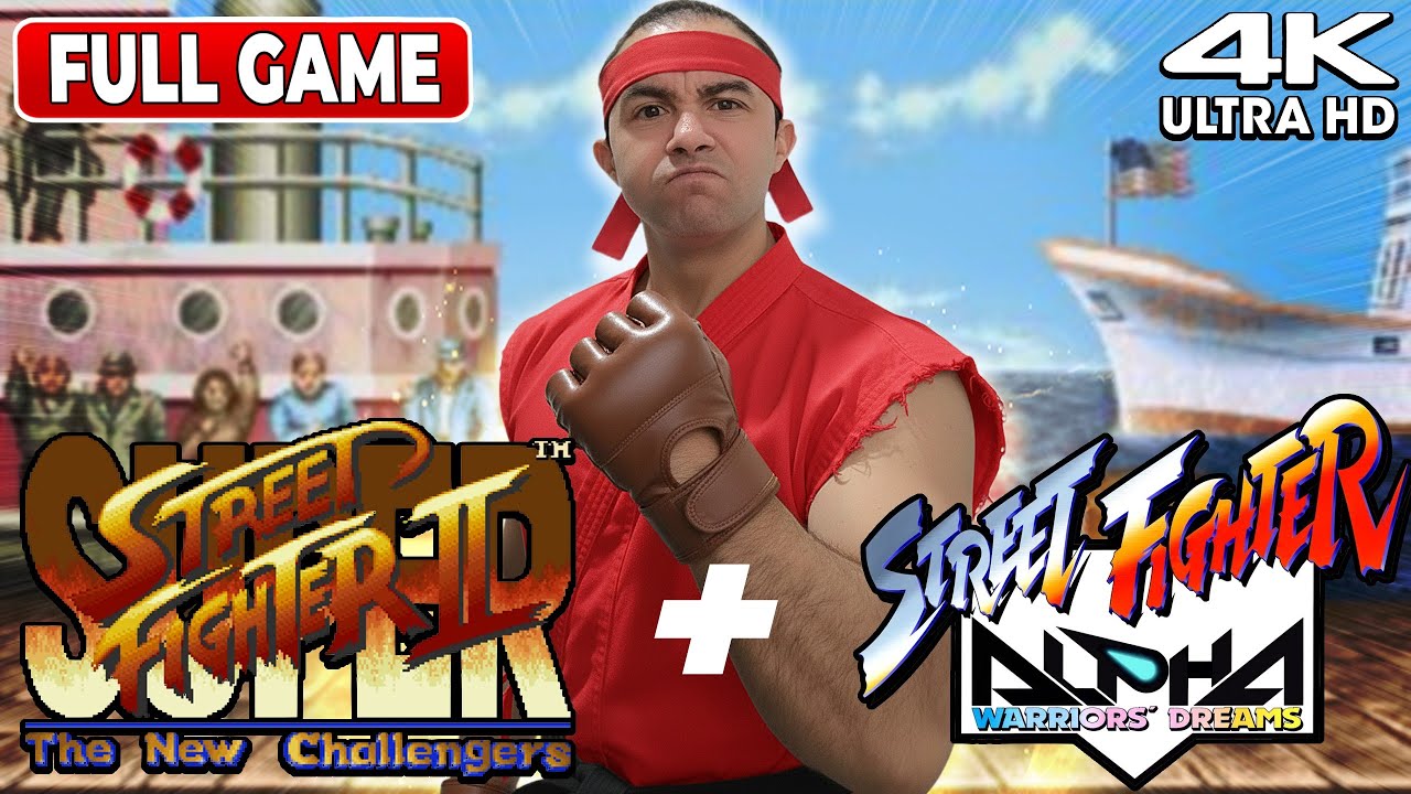 STREET FIGHTER 2 TURBO + ALPHA PC 4K! 🔥 3 EM 1! | RYU APRENDENDO A LUTAR!