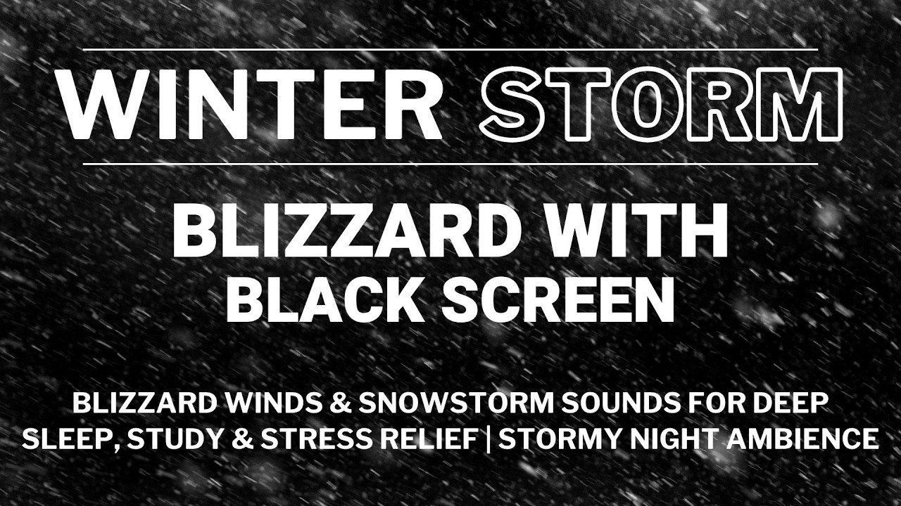 Blizzard Winds & Snowstorm Sounds for Deep Sleep, Study & Stress Relief | Stormy Night Ambience