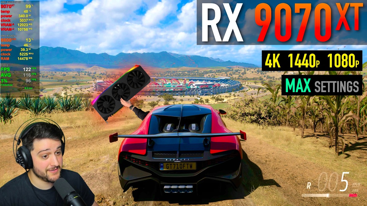 RX 9070 XT - Forza Horizon 5 - Buttery Smooth on MAX Settings!