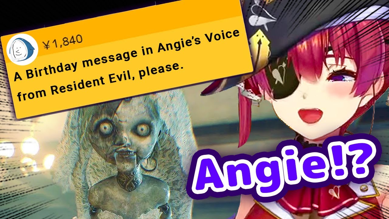 Marine Tries To Imitate Angie's Voice From Resident Evil For a Fan Message【ENG Sub/Hololive】