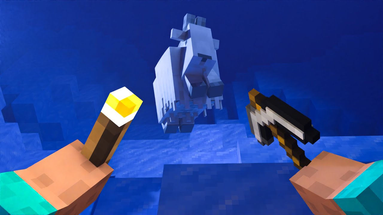 First Person Minecraft Animation -Terrain Exploration