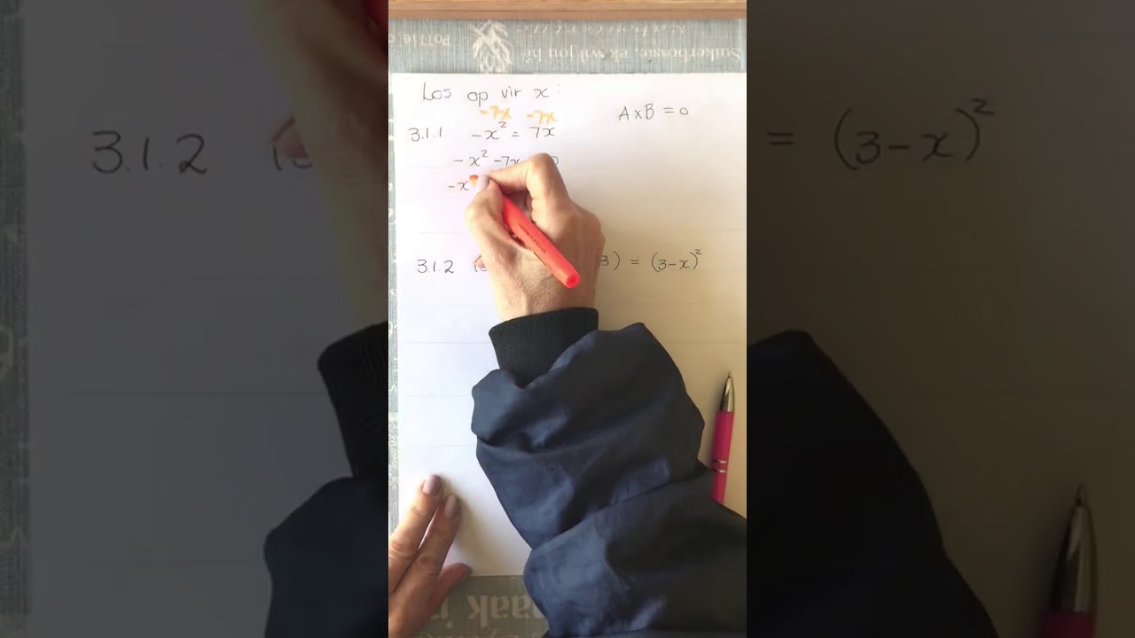 Gr 10 Oplos van kwadratiese vergelykings