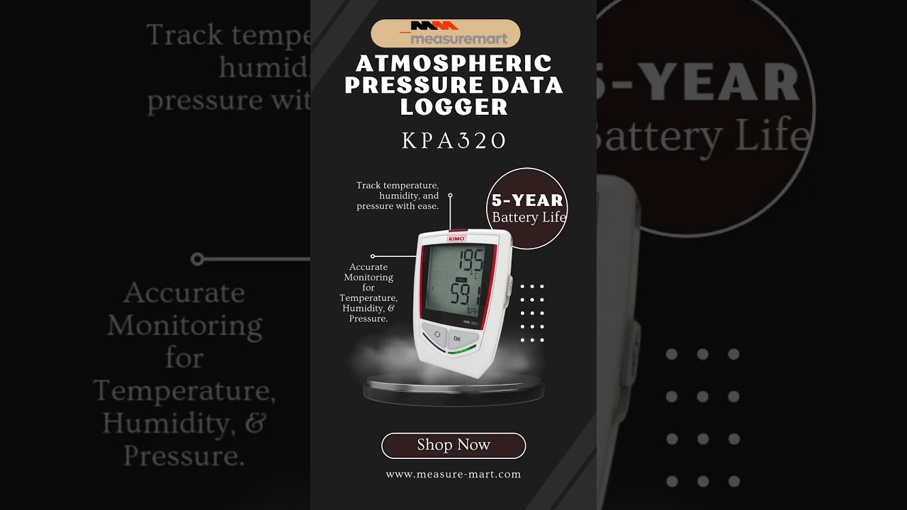 Atmospheric Pressure Data Logger KPA320 #hvactools