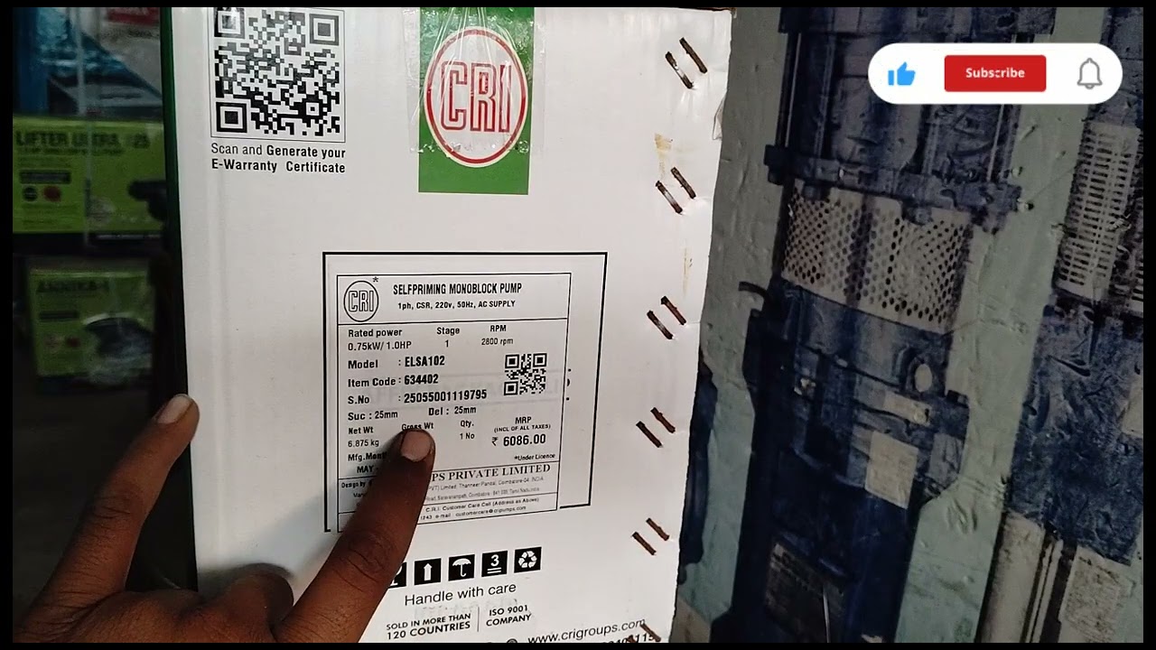 CRI 1 hp tullu pump full unboxing, explaination video. Model - Elsa 