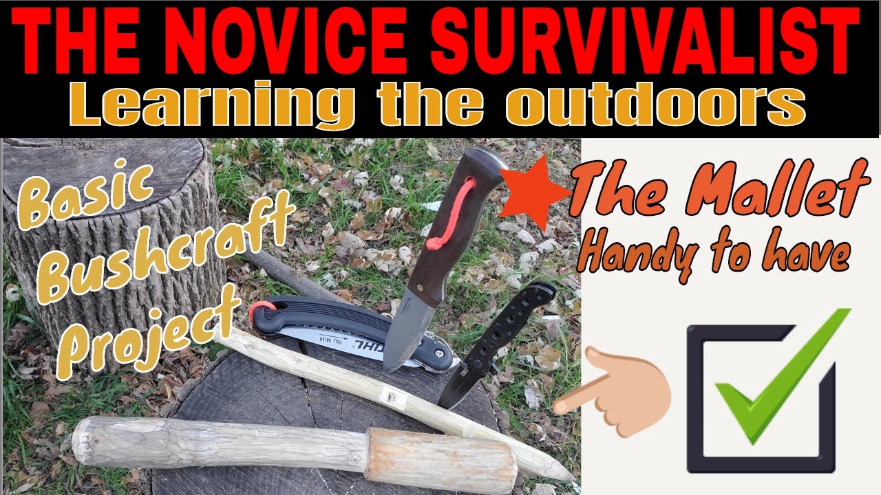 Basic bush craft practice - diy mallet