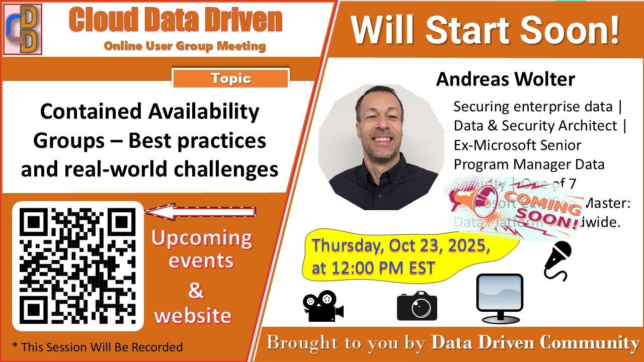 Cloud Data Driven | 2025-10-23 | Contained Availability Groups | Andreas Wolter