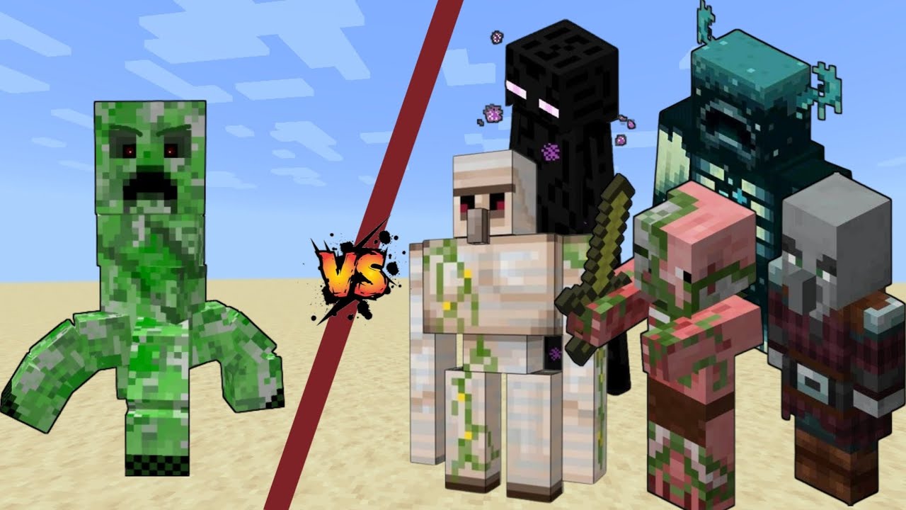 TITAN CREEPER vs ALL TITANS  in MINECRAFT