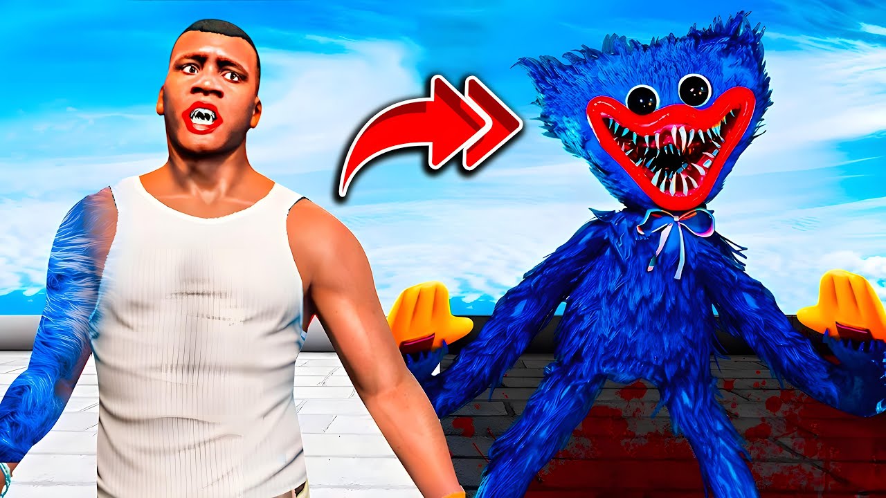 Franklin Becomes Huggy Wuggy in GTA 5