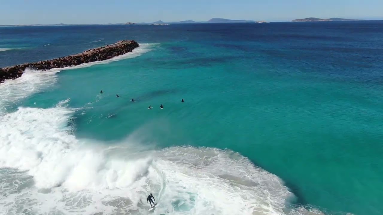 Surfers at Bandy Creek, Western Australia.