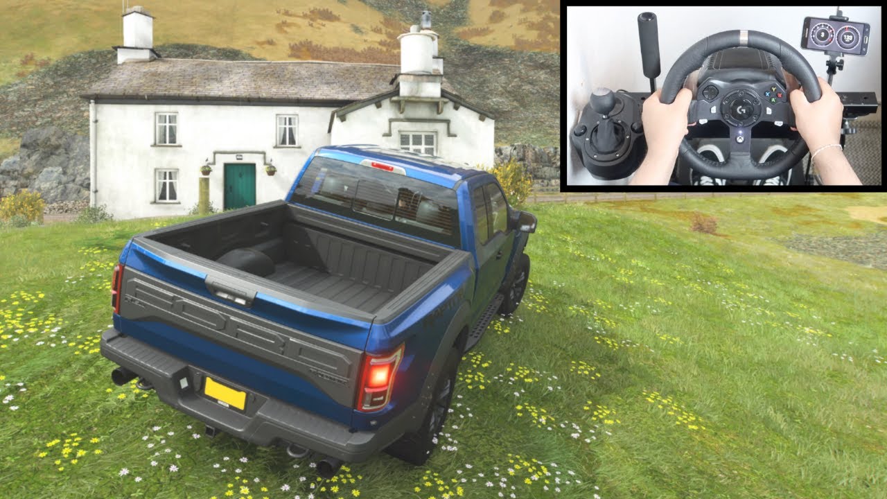 Forza Horizon 4 Ford F-150 Raptor (Steering Wheel + Paddle Shifter) Off-Road Gameplay