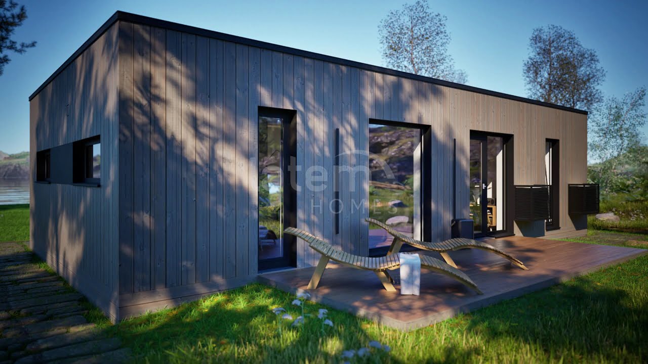 Video 3D Tour - Smart Living 80 is a modern modular home featuring two bedrooms.
