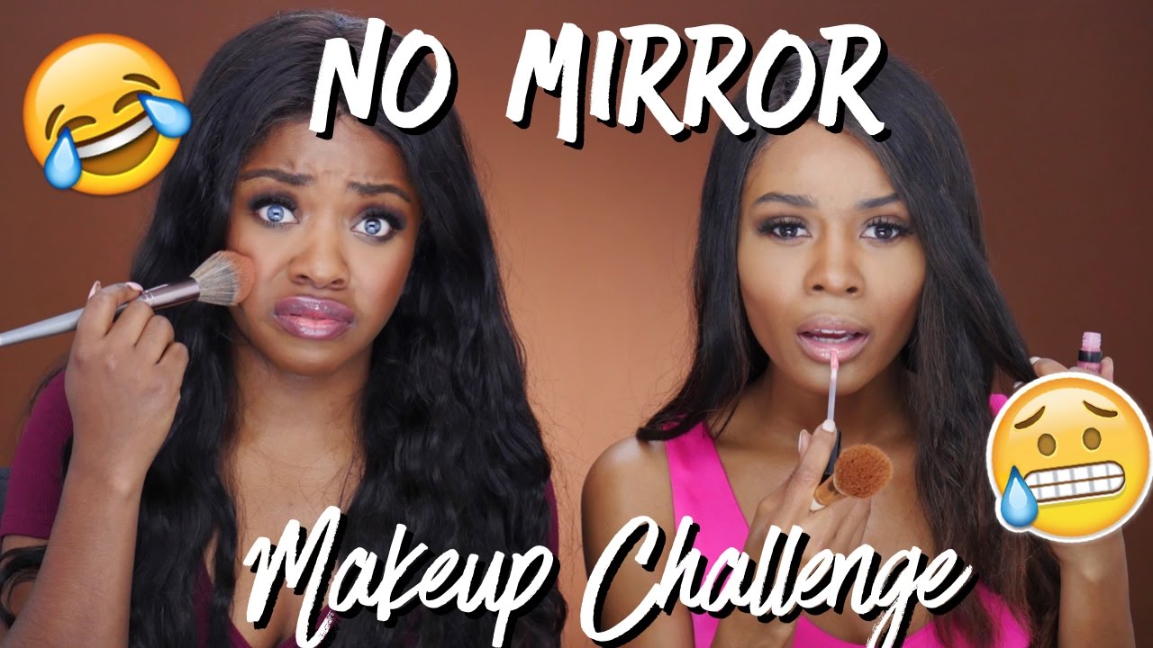 NO MIRROR Makeup Challenge w/ Zuri Hall