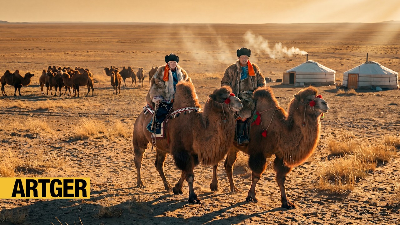 Amazing Camel Farming Life in a Mongolian Gobi! Full Documentary